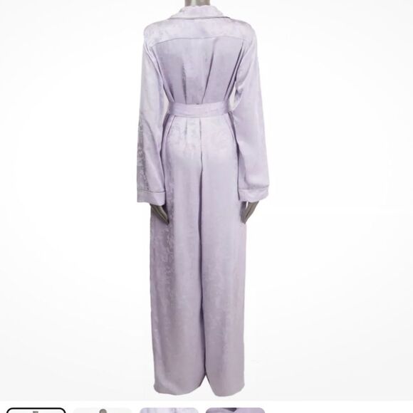 BOTTEGA VENETA lilAc viscose 2018 FLORAL JACQUARD Jumpsuit, Size 42, Large, NWT - Picture 4 of 15